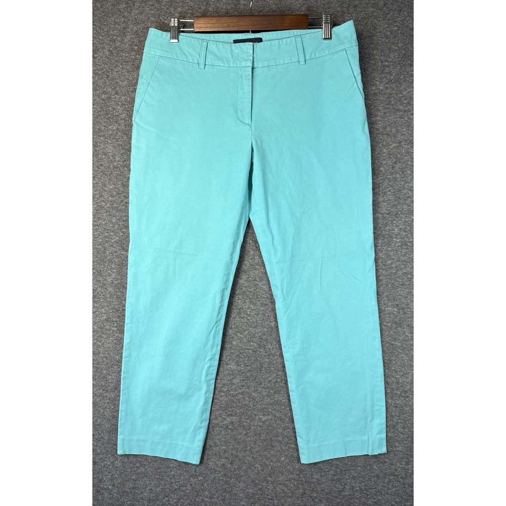 Piazza Sempione Kim Turquoise Cropped Pants Luxury Womens Size 46‎ US 10